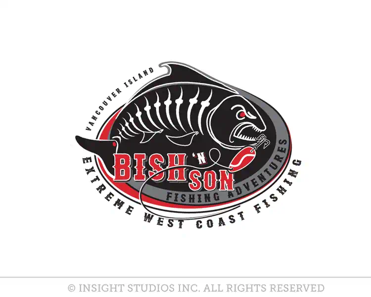 Bish N Son Fishing Charter logo design