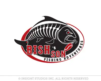Bish N Son Fishing Charter logo design